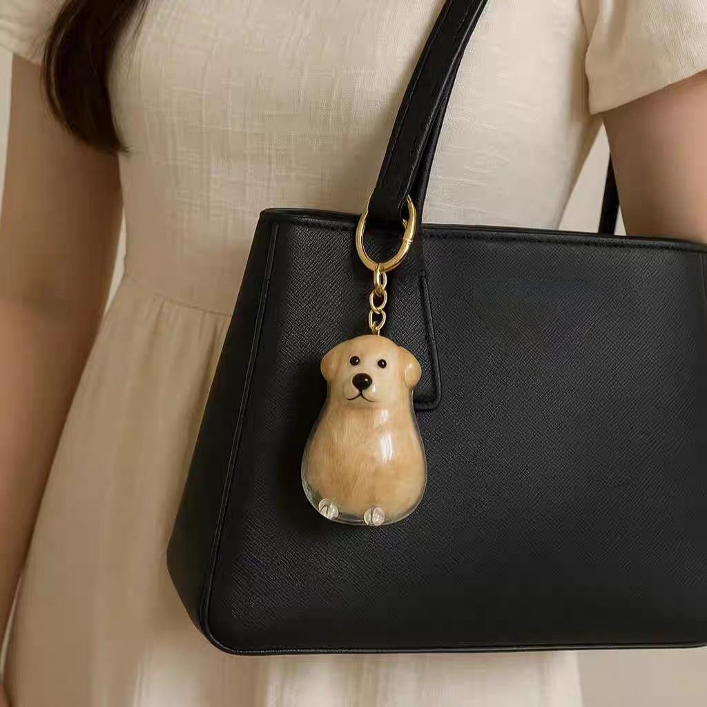 Transparent Case Fuzzy Ball Pendant - Image 7