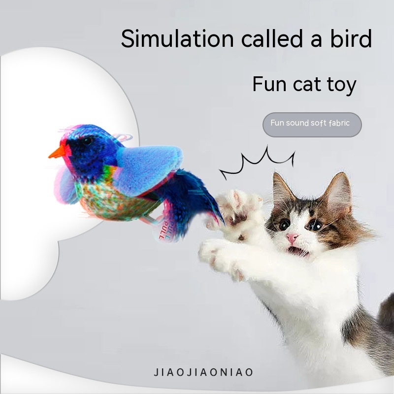 Relieving Stuffy Simulation Cat Bird Toy