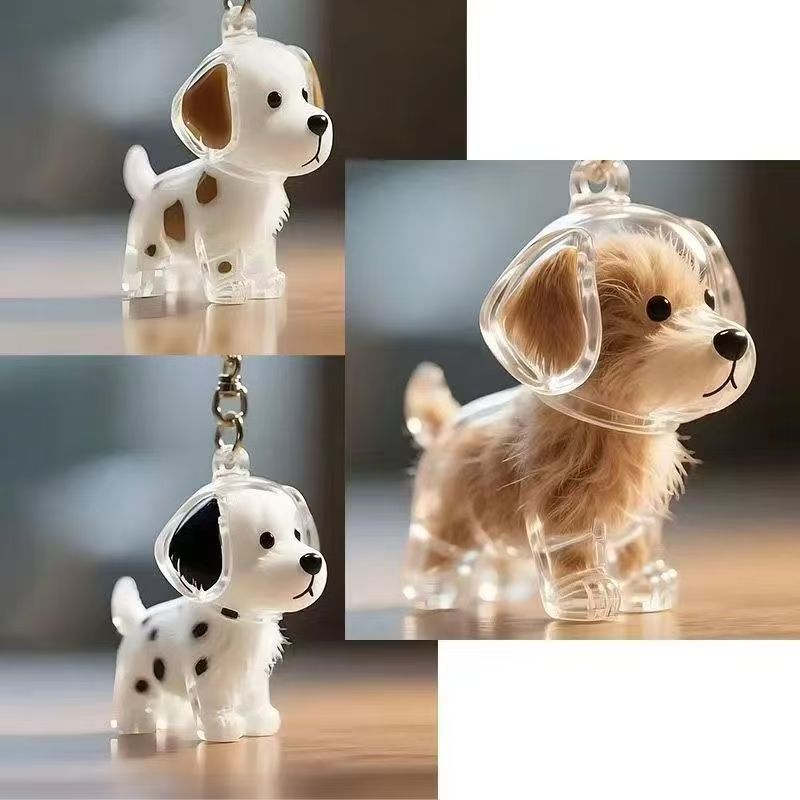 Transparent Case Fuzzy Ball Pendant - Image 8