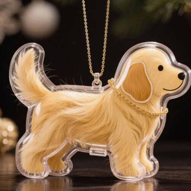 Transparent Case Fuzzy Ball Pendant - Image 5