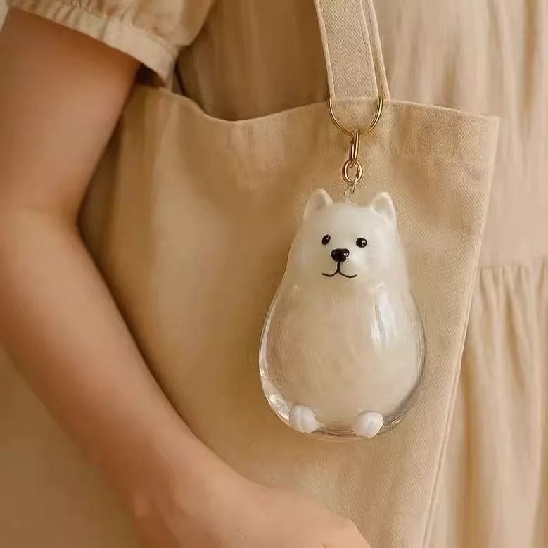 Transparent Case Fuzzy Ball Pendant - Image 4