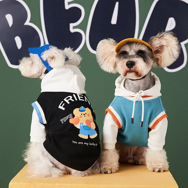 Fashion Stitching Contrast Color Fake Two-piece Puppy Sweater - Image 6