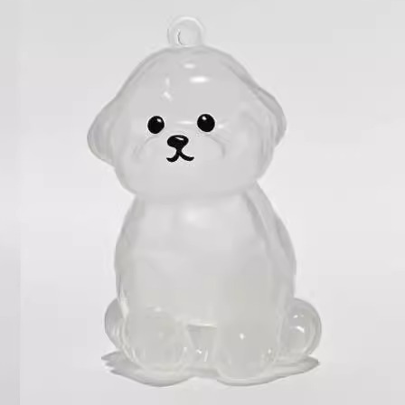 Transparent Case Fuzzy Ball Pendant - Image 3